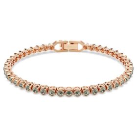 Bracelet tennis Imber Emily, taille ronde, noir, plaqué or rose Bracelet tennis Imber Emily, taille ronde, noir, plaqué or rose