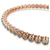 Bracelet tennis Imber Emily, taille ronde, noir, plaqué or rose Bracelet tennis Imber Emily, taille ronde, noir, plaqué or rose