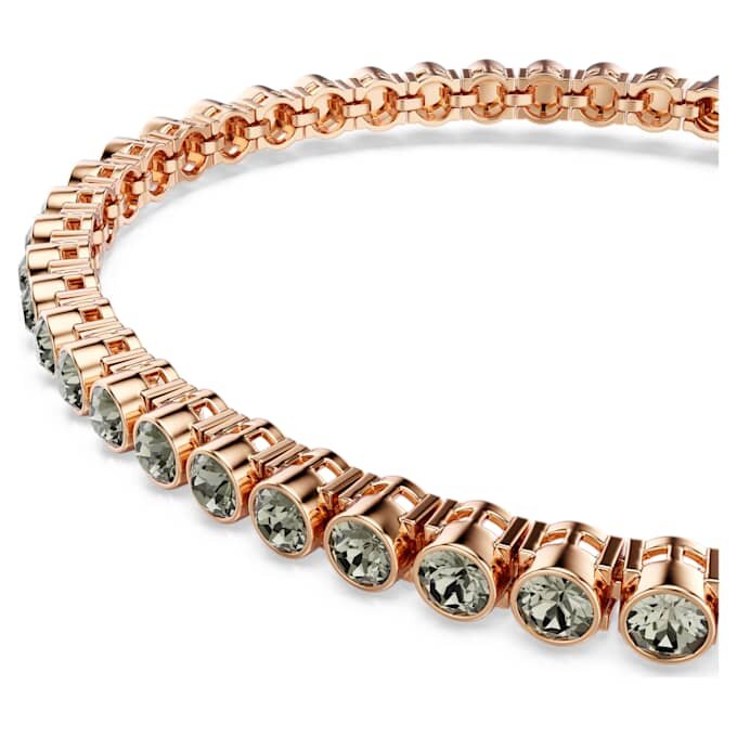Bracelet tennis Imber Emily, taille ronde, noir, plaqué or rose Bracelet tennis Imber Emily, taille ronde, noir, plaqué or rose