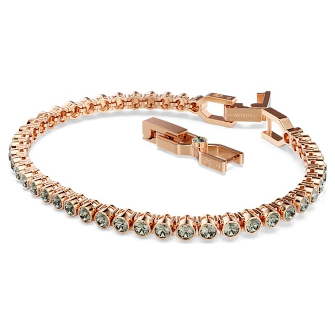 Bracelet tennis Imber Emily, taille ronde, noir, plaqué or rose Bracelet tennis Imber Emily, taille ronde, noir, plaqué or rose