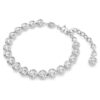 Bracelet tennis Imber, taille ronde, blanc, plaqué rhodium Bracelet tennis Imber, taille ronde, blanc, plaqué rhodium