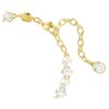 Bracelet Tennis Matrix Perle de cristal, taille ronde, blanc, plaqué or Bracelet Tennis Matrix Perle de cristal, taille ronde, blanc, plaqué or