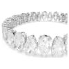 Bracelet tennis Matrix, taille poire, blanc, plaqué rhodium Bracelet tennis Matrix, taille poire, blanc, plaqué rhodium
