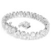 Bracelet tennis Matrix, taille poire, blanc, plaqué rhodium Bracelet tennis Matrix, taille poire, blanc, plaqué rhodium