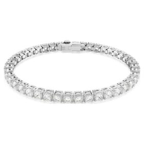 Bracelet tennis Matrix, taille ronde, blanc, plaqué rhodium Bracelet tennis Matrix, taille ronde, blanc, plaqué rhodium