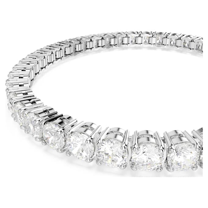 Bracelet tennis Matrix, taille ronde, blanc, plaqué rhodium Bracelet tennis Matrix, taille ronde, blanc, plaqué rhodium
