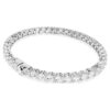 Bracelet tennis Matrix, taille ronde, blanc, plaqué rhodium Bracelet tennis Matrix, taille ronde, blanc, plaqué rhodium