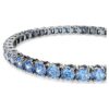 Bracelet tennis Matrix, taille ronde, bleu, plaqué ruthénium Bracelet tennis Matrix, taille ronde, bleu, plaqué ruthénium