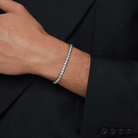 bracelet tennis matrix taille ronde gris plaqu ruthnium 1 280x280 - Bracelet tennis Matrix, taille ronde, gris, plaqu&eacute; ruth&eacute;nium