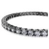 Bracelet tennis Matrix, taille ronde, gris, plaqué ruthénium Bracelet tennis Matrix, taille ronde, gris, plaqué ruthénium