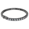 Bracelet tennis Matrix, taille ronde, gris, plaqué ruthénium Bracelet tennis Matrix, taille ronde, gris, plaqué ruthénium