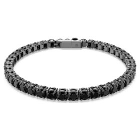 Bracelet tennis Matrix, taille ronde, noir, plaqué ruthénium Bracelet tennis Matrix, taille ronde, noir, plaqué ruthénium