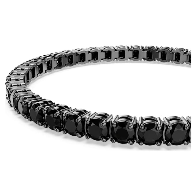 Bracelet tennis Matrix, taille ronde, noir, plaqué ruthénium Bracelet tennis Matrix, taille ronde, noir, plaqué ruthénium
