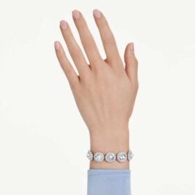 Bracelet Una Angelic blanc, plaqué rhodium