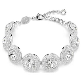 Bracelet Una Angelic blanc, plaqué rhodium