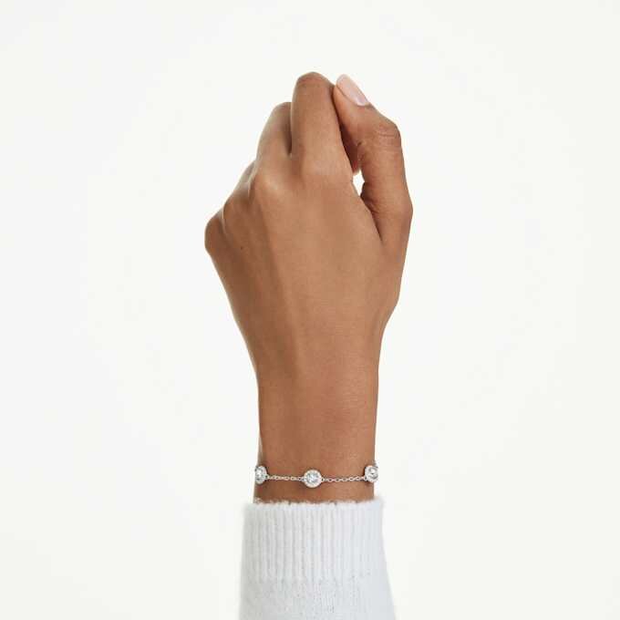 Bracelet Una Angelic à motifs double face taille ronde, blanc, plaqué rhodium Bracelet Una Angelic à motifs double face taille ronde, blanc, plaqué rhodium