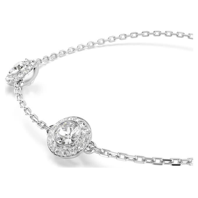 Bracelet Una Angelic à motifs double face taille ronde, blanc, plaqué rhodium Bracelet Una Angelic à motifs double face taille ronde, blanc, plaqué rhodium