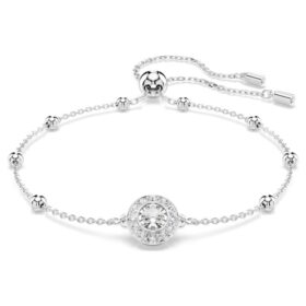Bracelet Una Angelic, taille ronde, blanc, plaqué rhodium