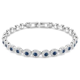 Bracelet Una Angelic, taille ronde, bleu, plaqué rhodium