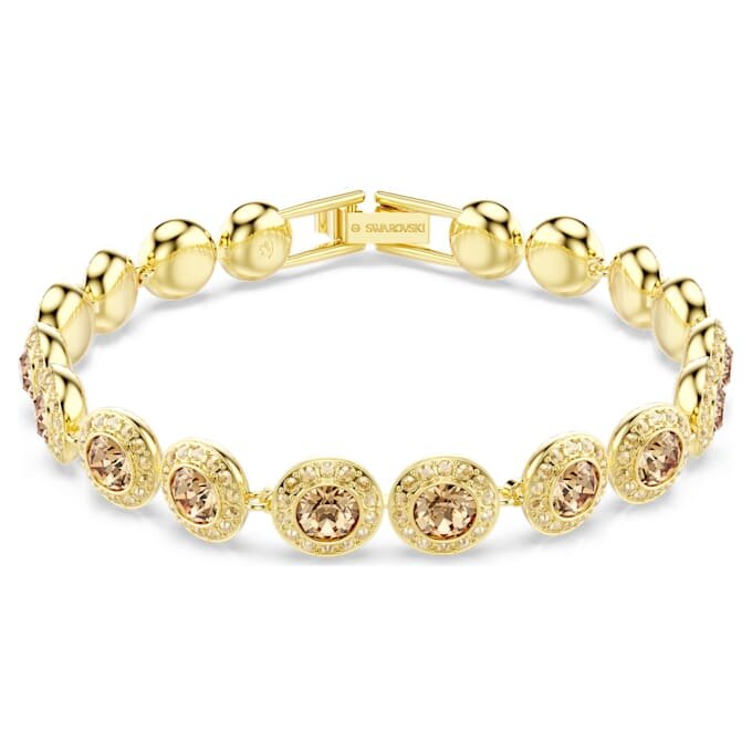 Bracelet Una Angelic, taille ronde, couleur caramel, plaqué or Bracelet Una Angelic, taille ronde, couleur caramel, plaqué or