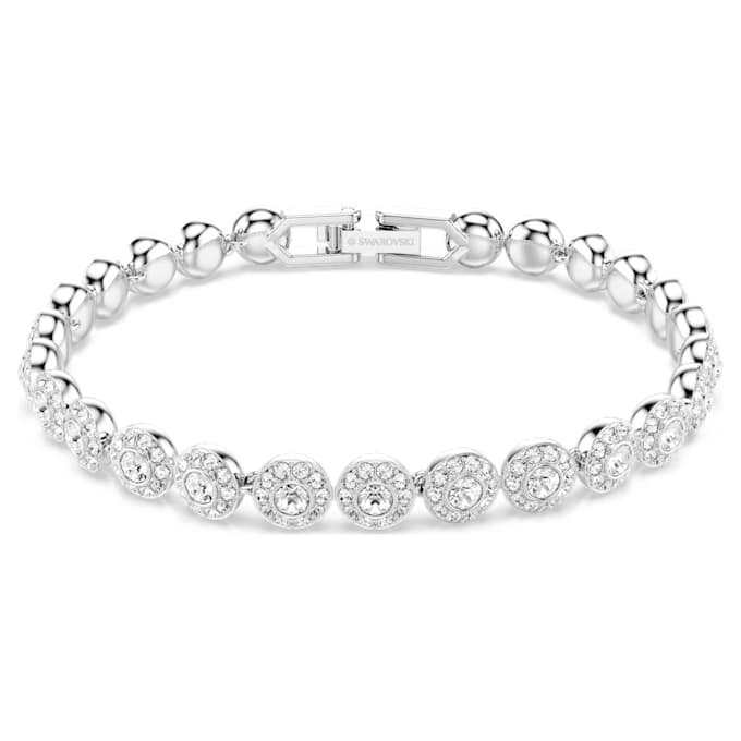 Bracelet Una Angelic, taille ronde, petit, blanc, plaqué rhodium Bracelet Una Angelic, taille ronde, petit, blanc, plaqué rhodium