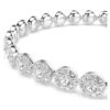 Bracelet Una Angelic, taille ronde, petit, blanc, plaqué rhodium Bracelet Una Angelic, taille ronde, petit, blanc, plaqué rhodium