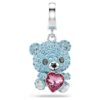 Breloque Idyllia, tailles variées, ours en peluche, bleu, plaqué rhodium Breloque Idyllia, tailles variées, ours en peluche, bleu, plaqué rhodium