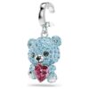 Breloque Idyllia, tailles variées, ours en peluche, bleu, plaqué rhodium Breloque Idyllia, tailles variées, ours en peluche, bleu, plaqué rhodium