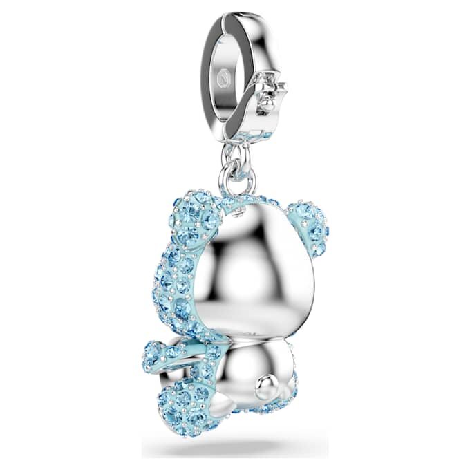 Breloque Idyllia, tailles variées, ours en peluche, bleu, plaqué rhodium Breloque Idyllia, tailles variées, ours en peluche, bleu, plaqué rhodium