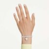Breloque Idyllia à tailles variées, revêtement couleur perle, cœur, blanc, plaqué rhodium