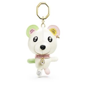 Breloque Teddy Bag Bear, multicolore, plaqué or