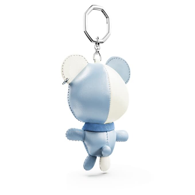 Breloque « Teddy Bag » en forme d’ours, bleue, plaquée rhodium Breloque « Teddy Bag » en forme d’ours, bleue, plaquée rhodium