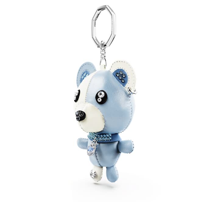 Breloque « Teddy Bag » en forme d’ours, bleue, plaquée rhodium Breloque « Teddy Bag » en forme d’ours, bleue, plaquée rhodium