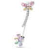 Broche Ariana Grande x Swarovski, tailles variées, libellule, multicolore, plaquée rhodium Broche Ariana Grande x Swarovski, tailles variées, libellule, multicolore, plaquée rhodium