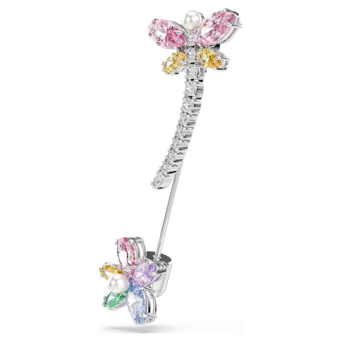 Broche Ariana Grande x Swarovski, tailles variées, libellule, multicolore, plaquée rhodium Broche Ariana Grande x Swarovski, tailles variées, libellule, multicolore, plaquée rhodium