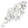 Broche Constella « Crystal Pearl », taille ronde, blanche, plaquée rhodium Broche Constella « Crystal Pearl », taille ronde, blanche, plaquée rhodium