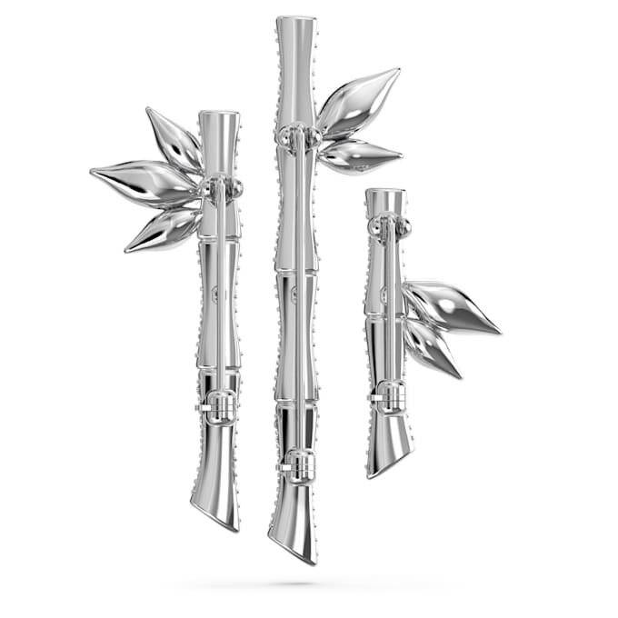 Broche Dellium Bambou, verte, plaquée rhodium Broche Dellium Bambou, verte, plaquée rhodium