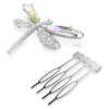 Broche et accessoire pour cheveux Ariana Grande X Swarovski : perle en cristal, tailles variées, libellule, blanc, plaqué rhodium Broche et accessoire pour cheveux Ariana Grande X Swarovski : perle en cristal, tailles variées, libellule, blanc, plaqué rhodium
