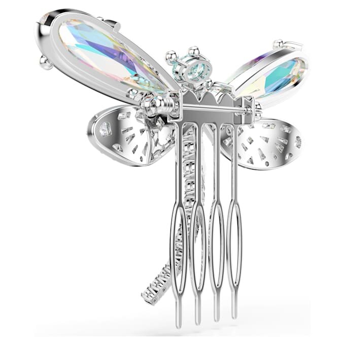 Broche et accessoire pour cheveux Ariana Grande X Swarovski : perle en cristal, tailles variées, libellule, blanc, plaqué rhodium Broche et accessoire pour cheveux Ariana Grande X Swarovski : perle en cristal, tailles variées, libellule, blanc, plaqué rhodium