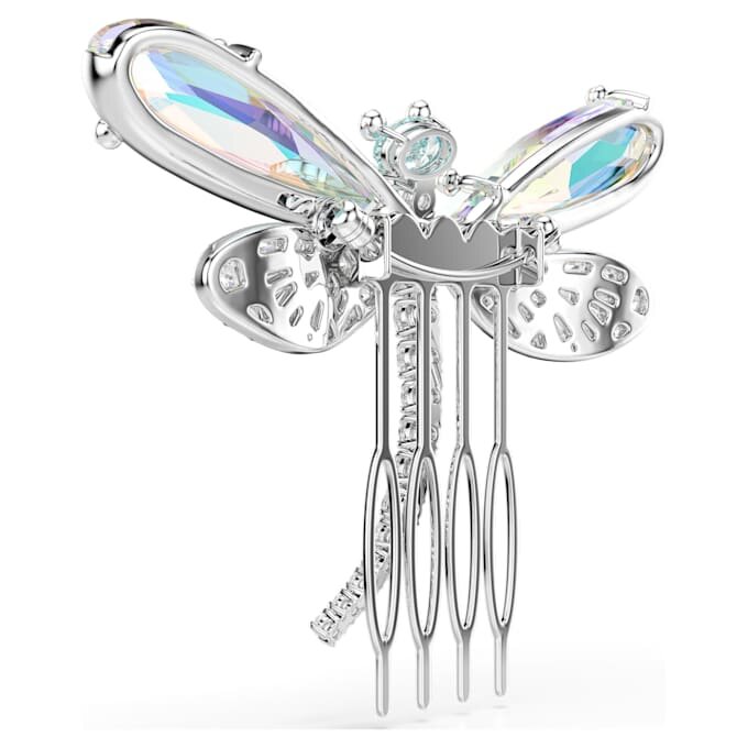 Broche et accessoire pour cheveux Ariana Grande X Swarovski : perle en cristal, tailles variées, libellule, blanc, plaqué rhodium Broche et accessoire pour cheveux Ariana Grande X Swarovski : perle en cristal, tailles variées, libellule, blanc, plaqué rhodium