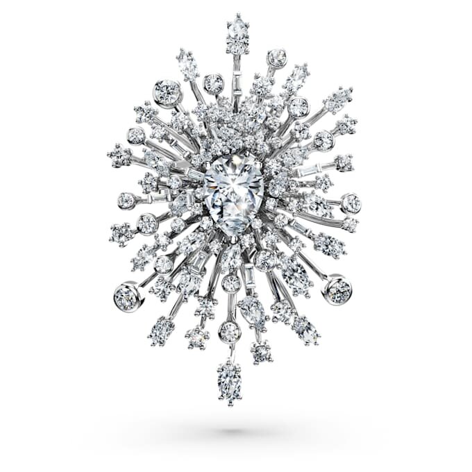 Broche « Galaxy » avec diamants synthétiques de 15,71 carats au total, formes variées, or blanc 18 carats Broche « Galaxy » avec diamants synthétiques de 15,71 carats au total, formes variées, or blanc 18 carats