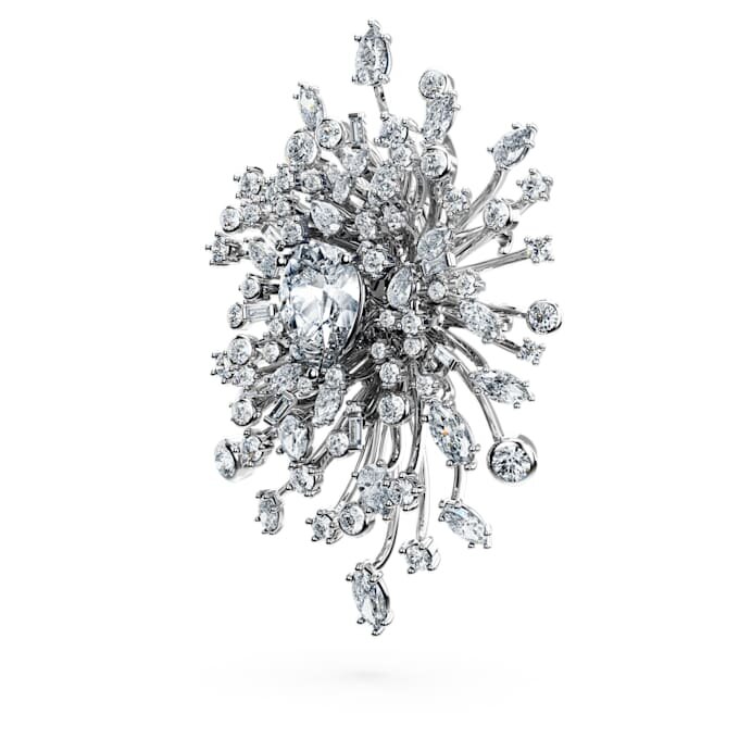 Broche « Galaxy » avec diamants synthétiques de 15,71 carats au total, formes variées, or blanc 18 carats Broche « Galaxy » avec diamants synthétiques de 15,71 carats au total, formes variées, or blanc 18 carats