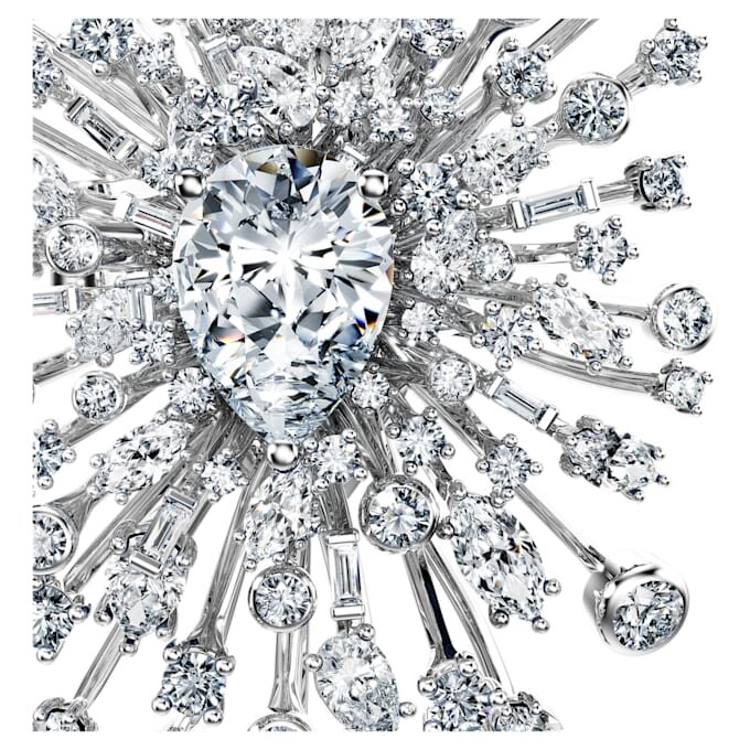 Broche « Galaxy » avec diamants synthétiques de 15,71 carats au total, formes variées, or blanc 18 carats Broche « Galaxy » avec diamants synthétiques de 15,71 carats au total, formes variées, or blanc 18 carats