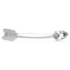 Broche Idyllia, tailles variées, flèche, blanche, plaquée rhodium Broche Idyllia, tailles variées, flèche, blanche, plaquée rhodium