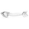 Broche Idyllia, tailles variées, flèche, blanche, plaquée rhodium Broche Idyllia, tailles variées, flèche, blanche, plaquée rhodium