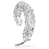 Broche Idyllia, tailles variées, plume, plaquée rhodium