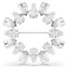 Broche Matrix taille poire, blanche, plaquée rhodium Broche Matrix taille poire, blanche, plaquée rhodium