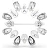 Broche Matrix taille poire, blanche, plaquée rhodium Broche Matrix taille poire, blanche, plaquée rhodium