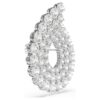 Broche Matrix, taille ronde, blanche, plaquée rhodium Broche Matrix, taille ronde, blanche, plaquée rhodium
