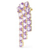 Broche Millenia, taille octogonale, violette, plaquée or Broche Millenia, taille octogonale, violette, plaquée or